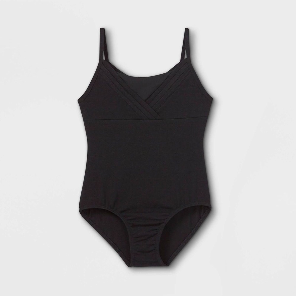 Cat & Jack Girls' Black Cami Dance Leotard Size L (10/12)